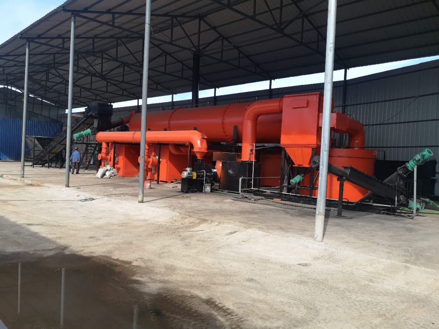 生物质流化床气化炉工作示意图