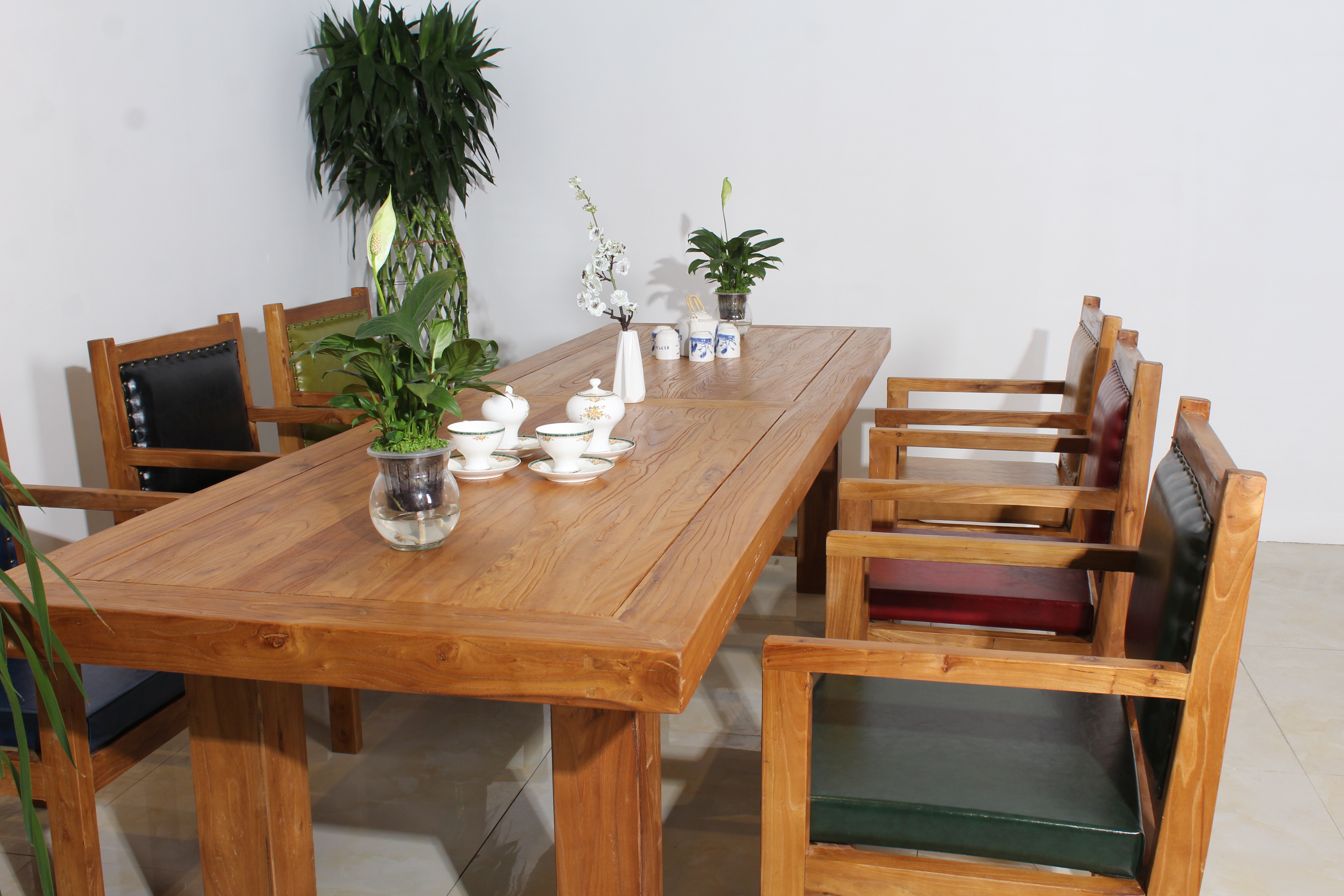 老榆木餐桌椅产品展示2