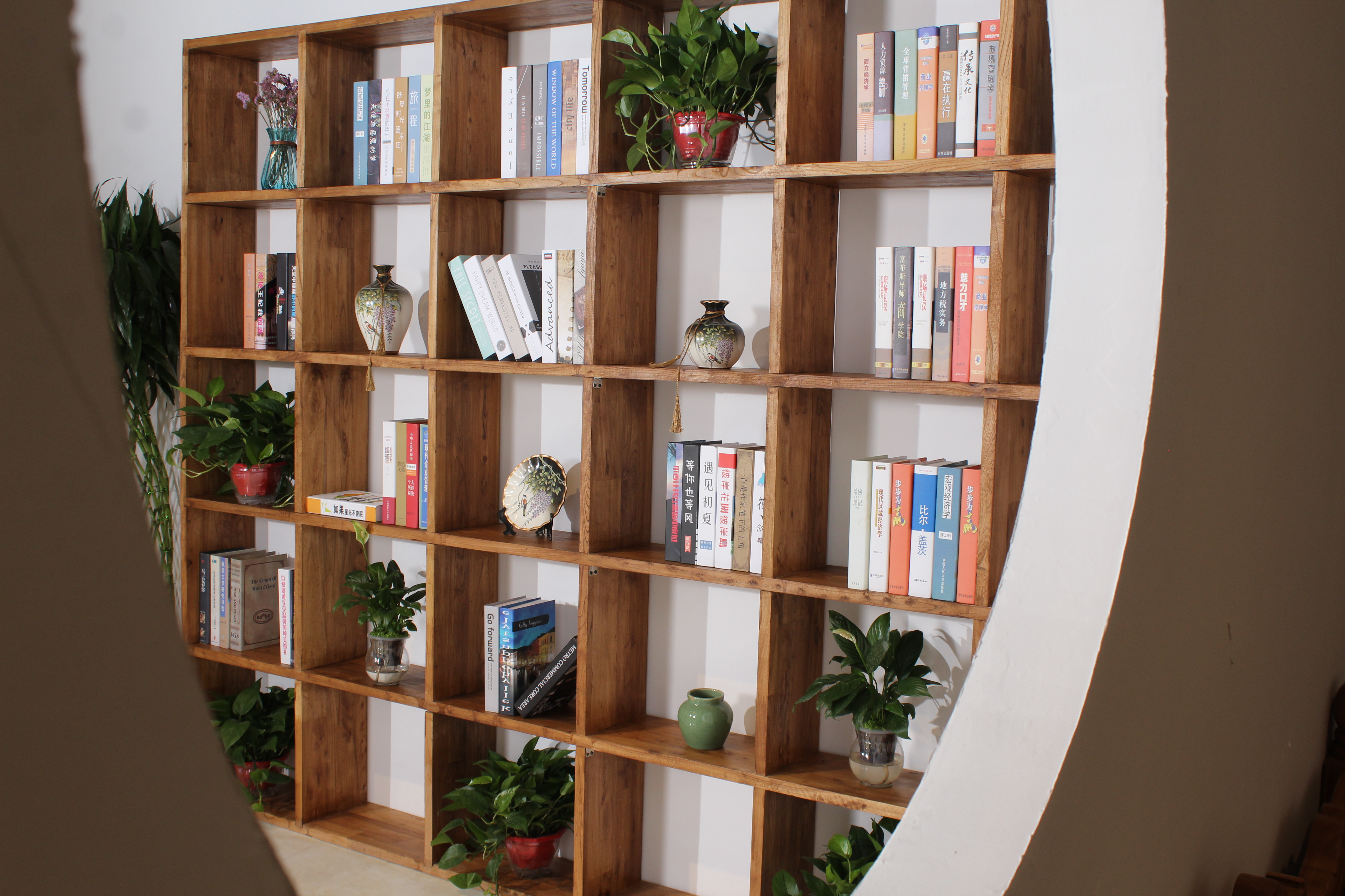 老榆木茶桌细节