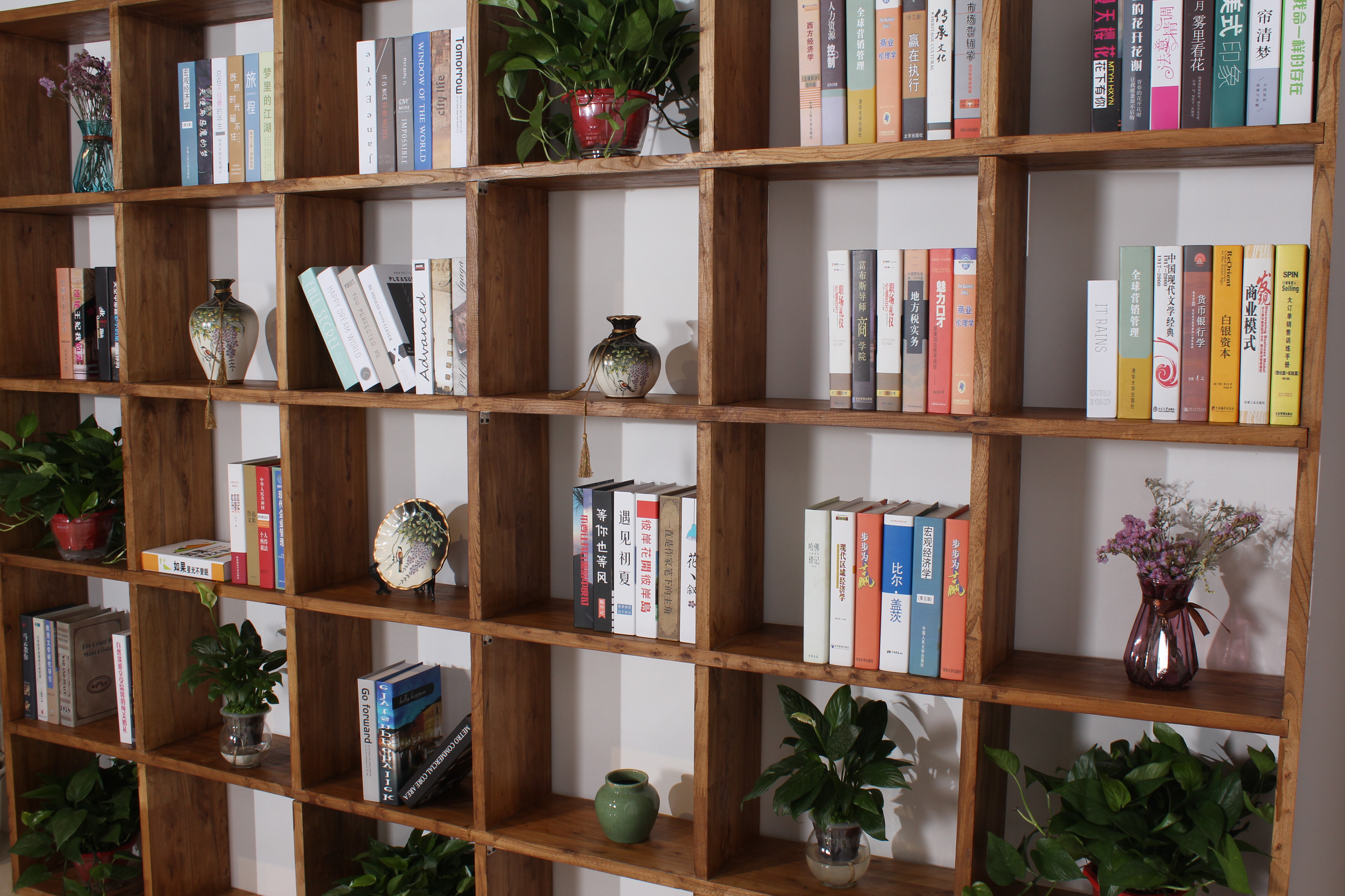 老榆木大板桌展示