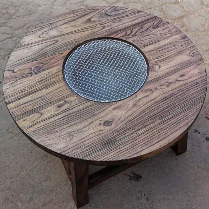 老榆木茶几展示