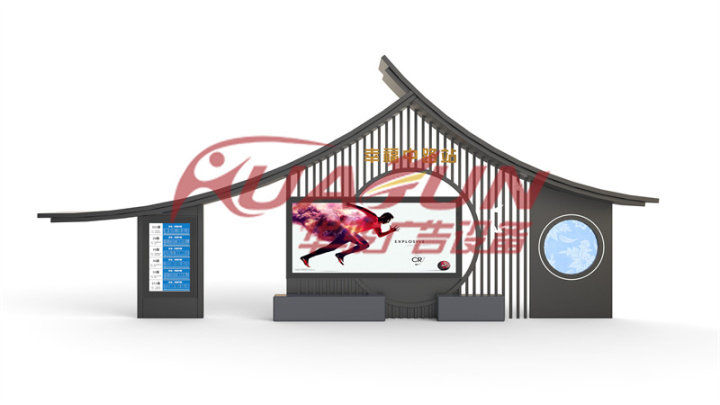 候车亭安装现场