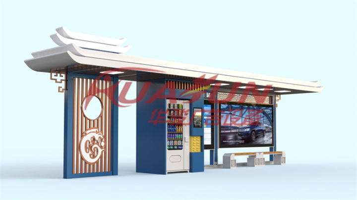 仿古候车亭工艺细节