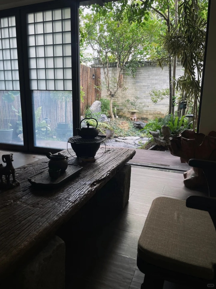 老榆木茶桌展示