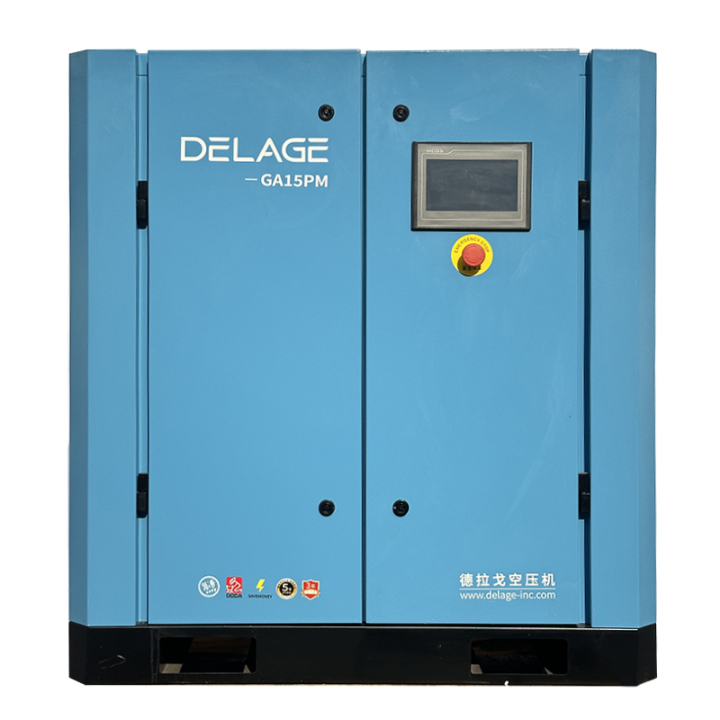 不同系列的工业空压机生产线展示