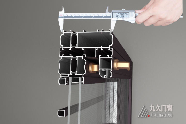 中式铝合金仿古门窗精细构件展示