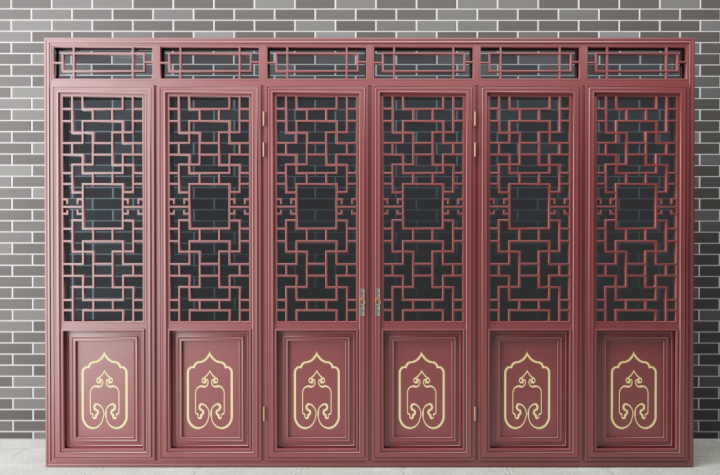 九久门窗仿古推拉门产品展示