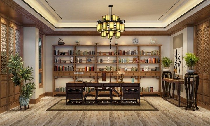 典雅大气的缅甸花梨客厅家具陈列