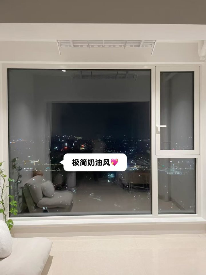 威沃德六轨极窄推拉窗实景图