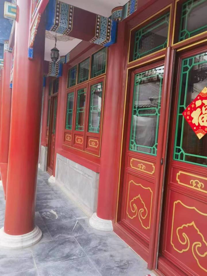 中式仿古门窗安装效果