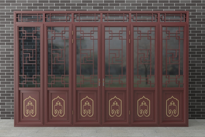 新中式仿古门窗设计效果图