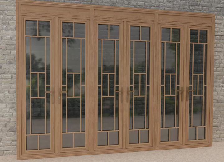 中式仿古大门安装效果