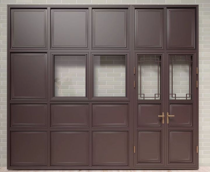 仿古推拉门安装细节示意图