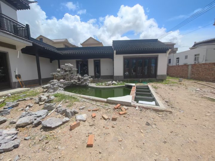 中式铝合金仿古门窗整体建筑应用实景