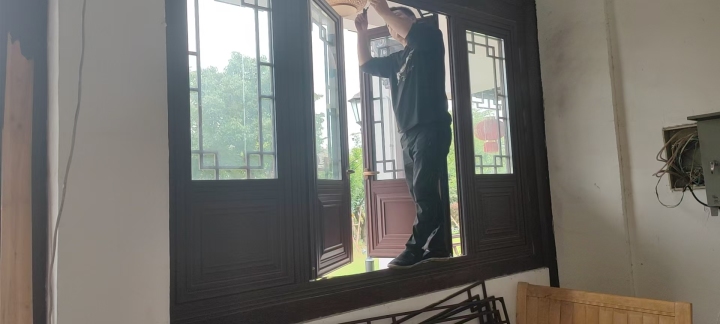 复古门窗整体空间效果图