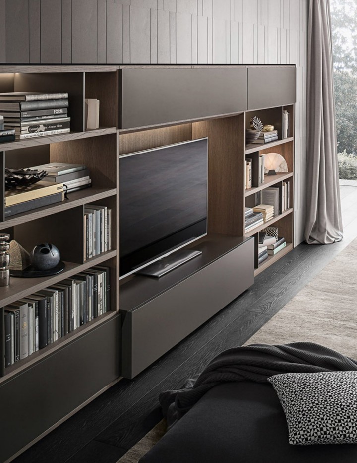 多功能组合式电视柜近景特写