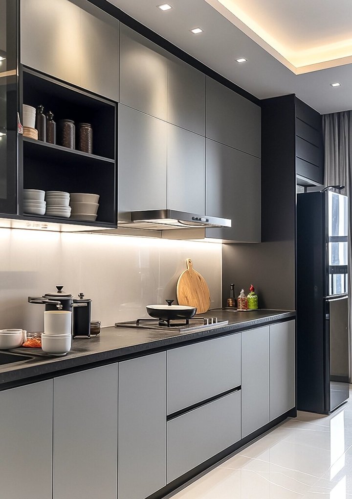 高品质橱柜细节与材质展示