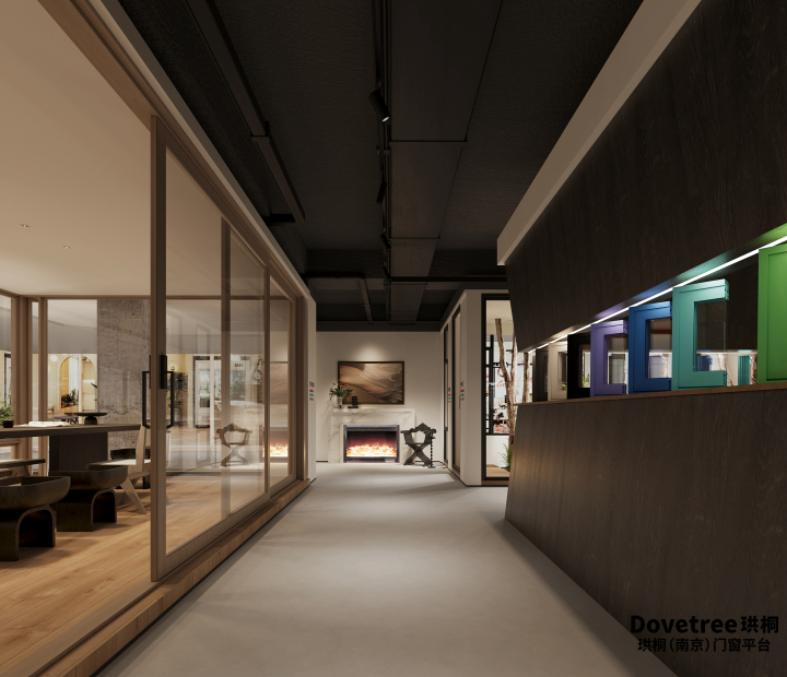 仿古门窗应用于现代庭院效果