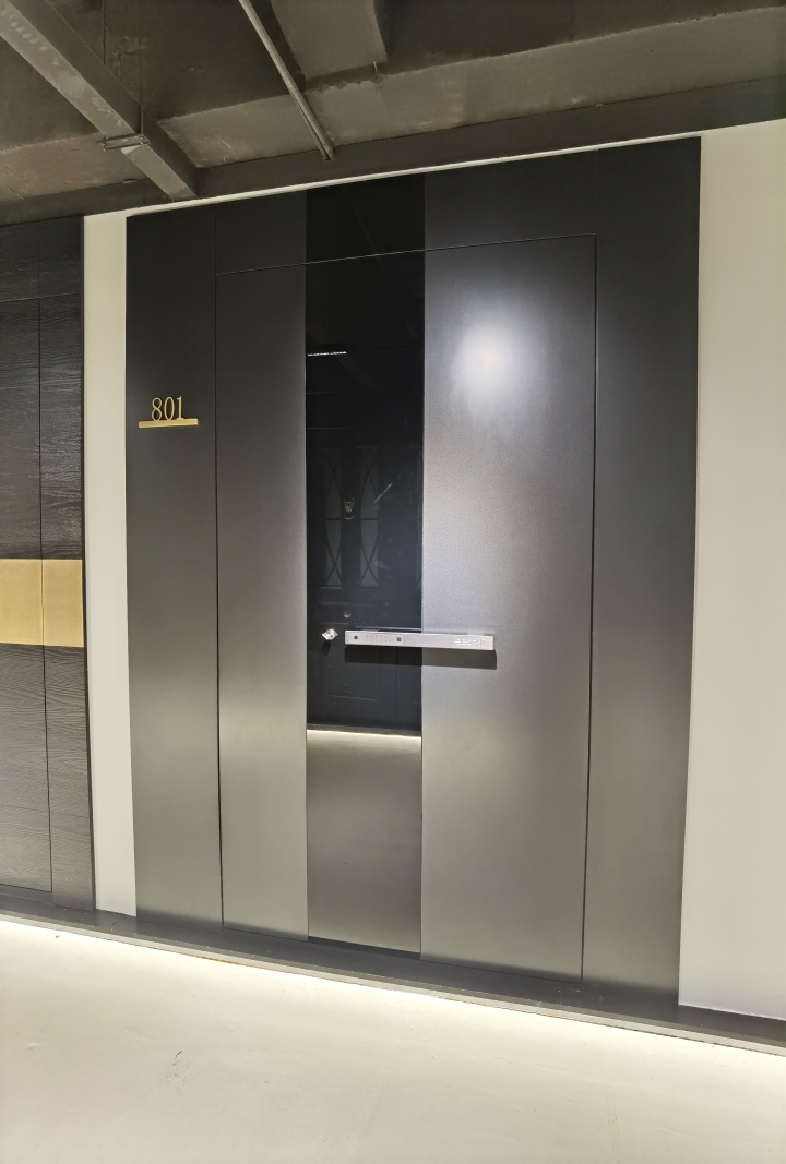 现代风格入户门安装效果图