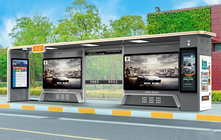 汉邦智能智慧公交站台实景案例