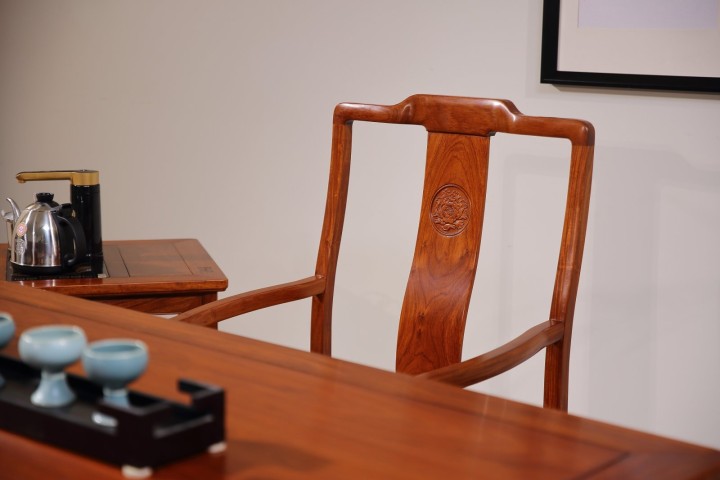 典雅大气的红木家具客厅陈列效果