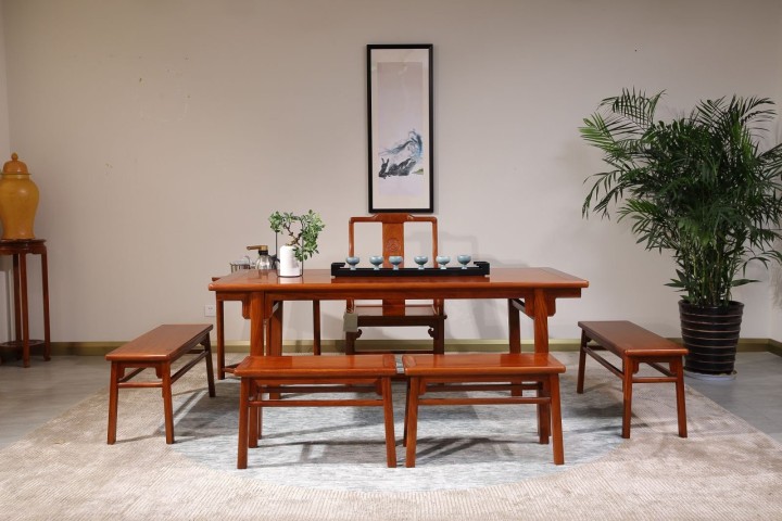 大果紫檀家具营造的中式生活空间