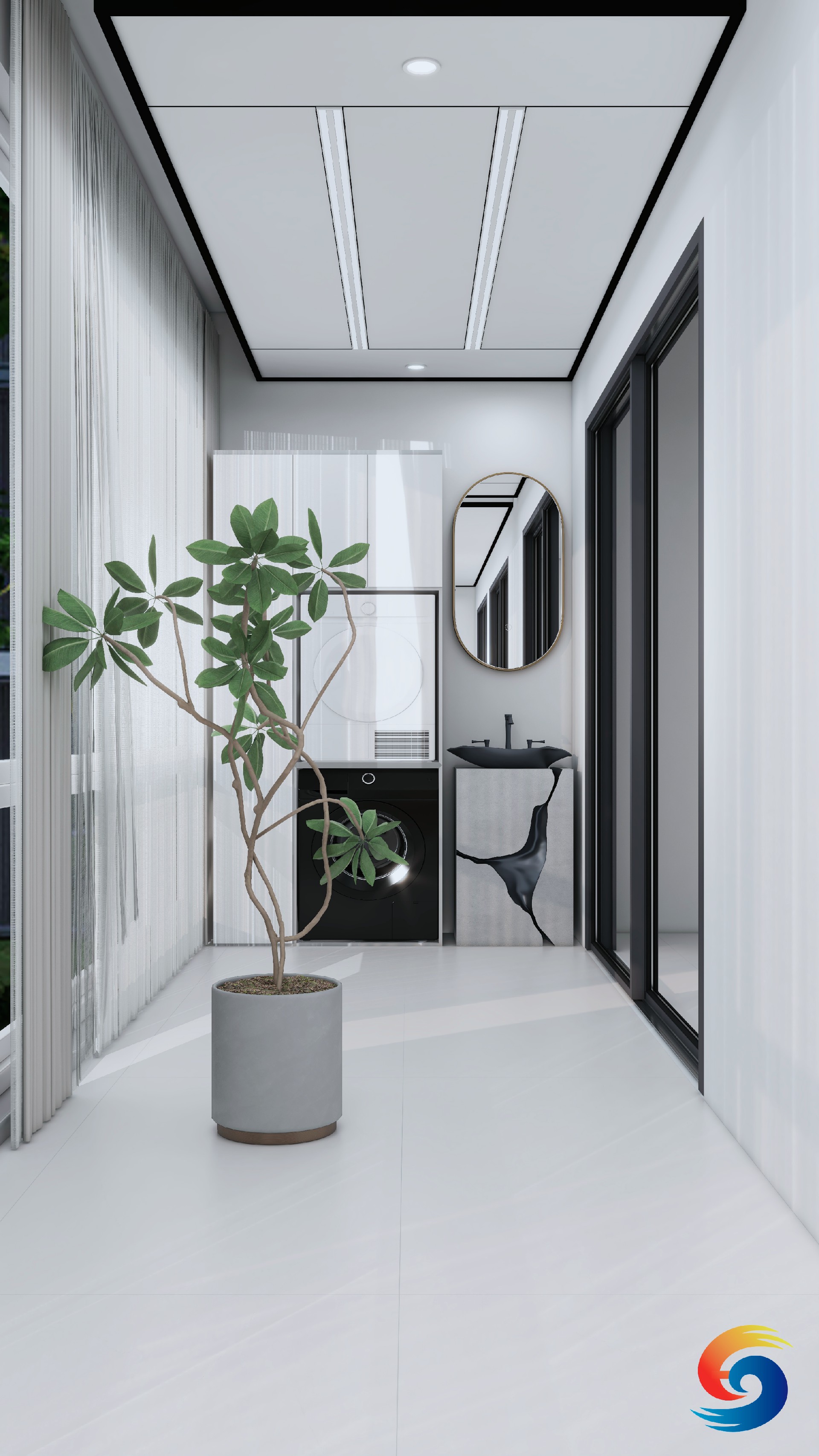 铝蜂窝大板室内安装效果展示