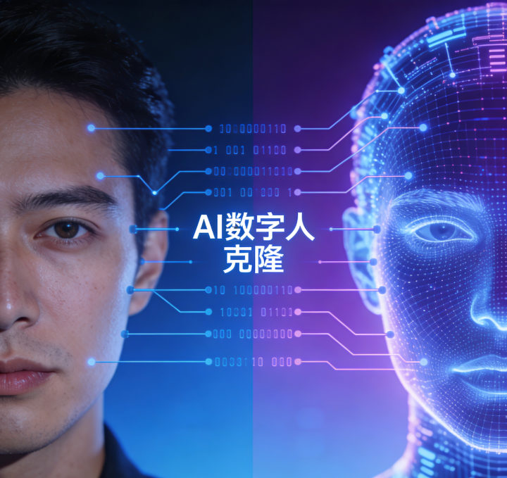 AI数字人多场景应用示意图