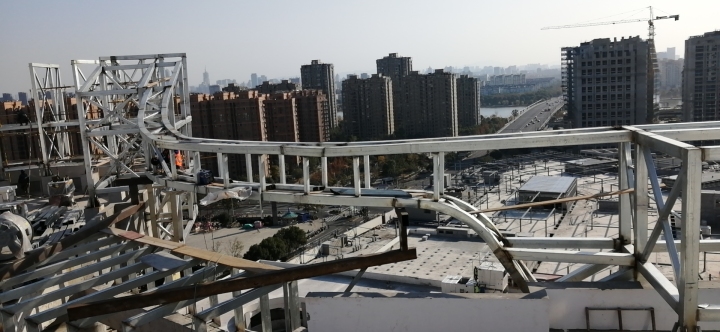 幕墙钢构生产车间实景