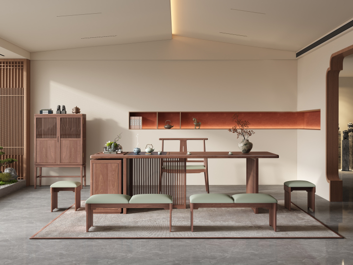 新中式博古架陈列展示