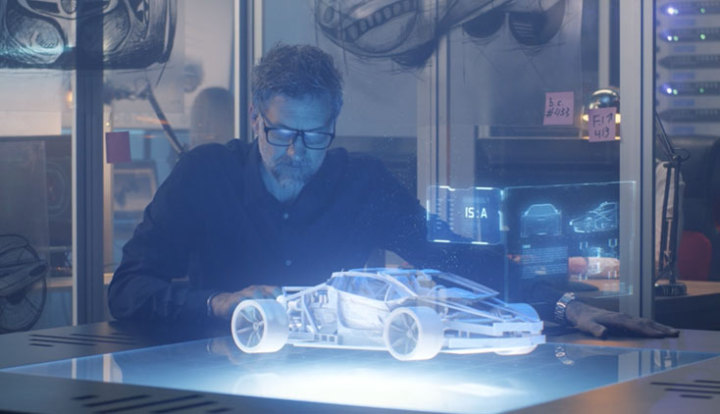 专业团队进行三维动画制作创意讨论