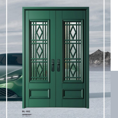 玻璃艺术门精雕工艺展示