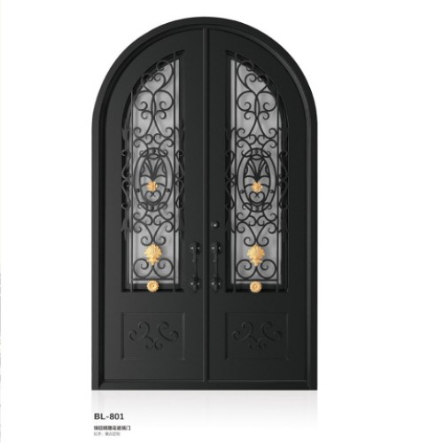 玻璃艺术门实景安装案例