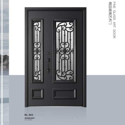 玻璃艺术门细节工艺展示