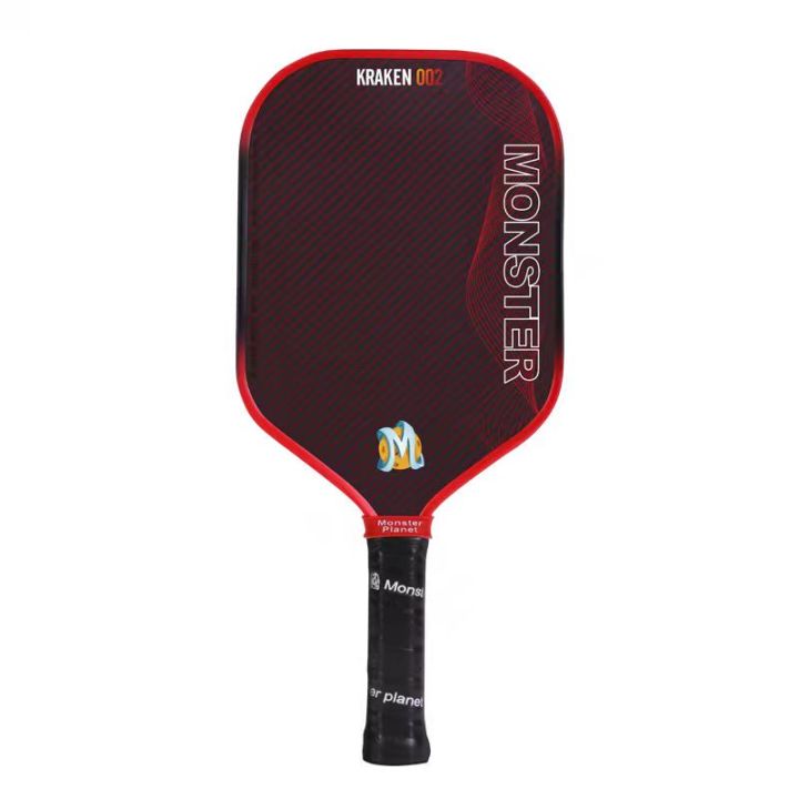 怪兽星球碳纤维匹克球拍材质特写