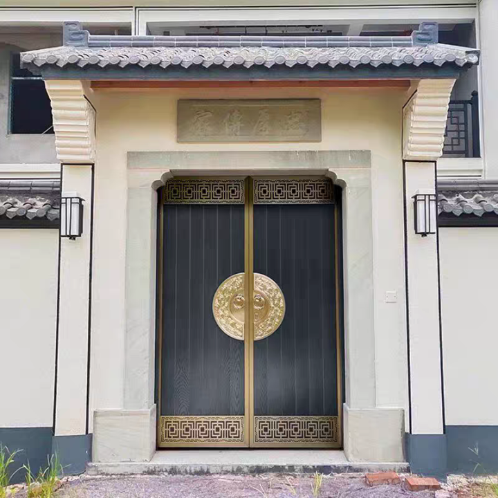 精雕铸铝门安装效果