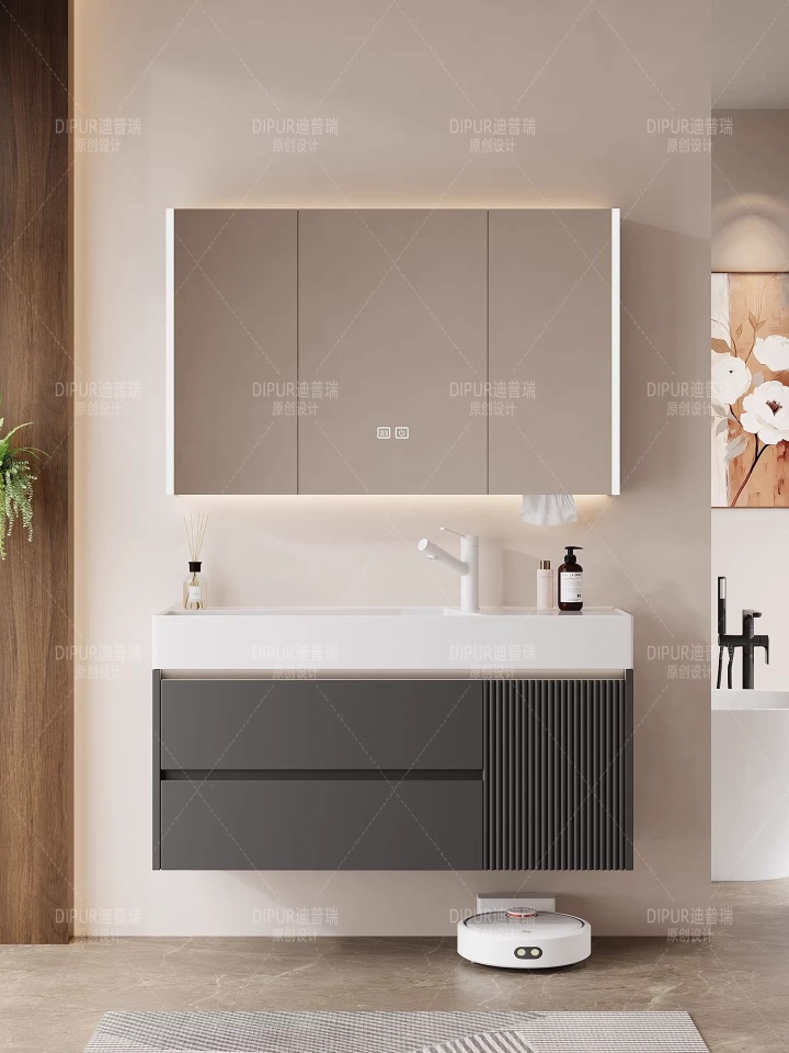 不锈钢洗手盆柜组合实景