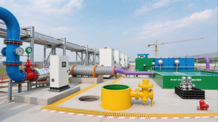 现代化机电安装施工现场