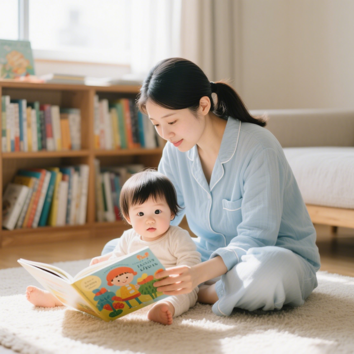 专业育婴师与宝宝互动