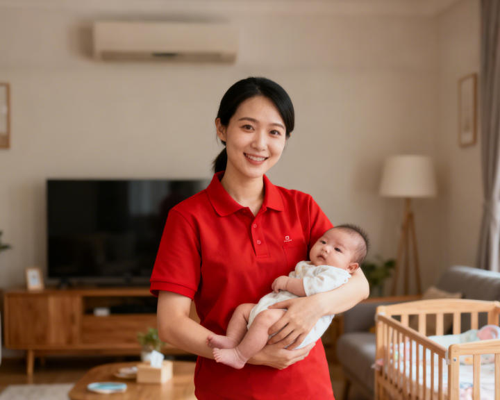 育婴师进行辅食制作与喂养
