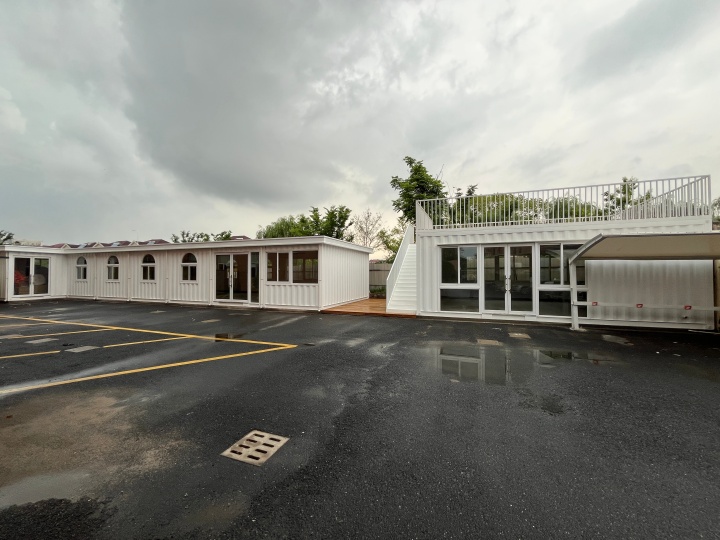 模块化建筑施工现场示意图