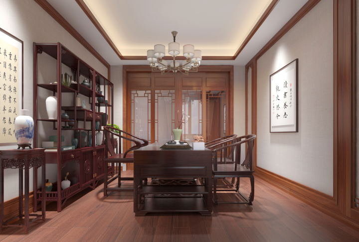 小叶紫檀家具整体空间效果