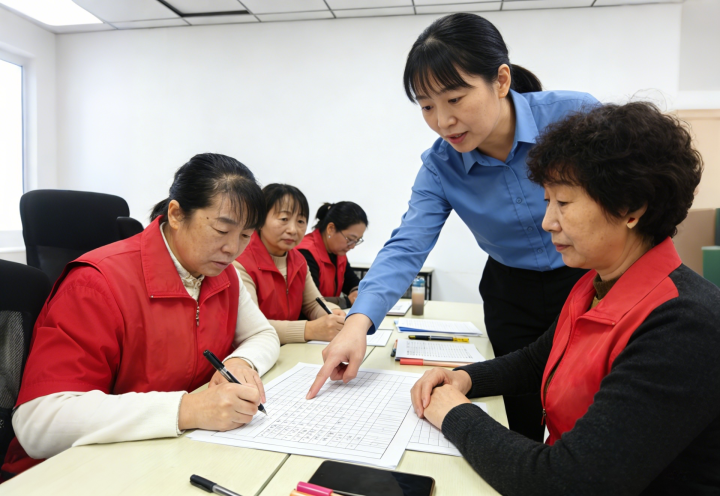 育婴师与服务家庭温馨互动场景