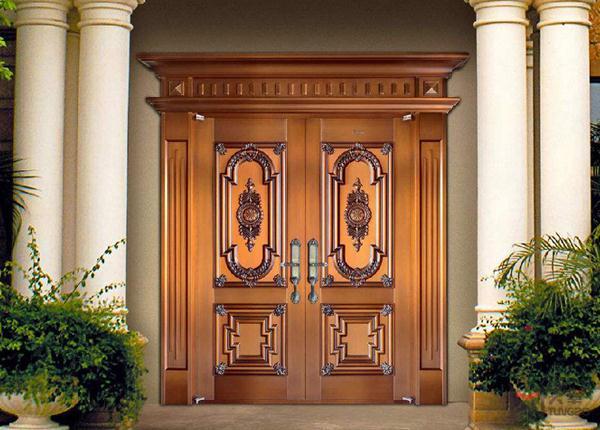 典雅铜门外观展示