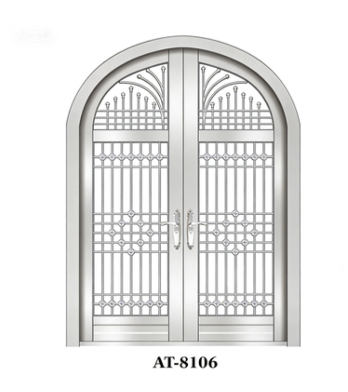 不锈钢楼宇门安装效果实景图