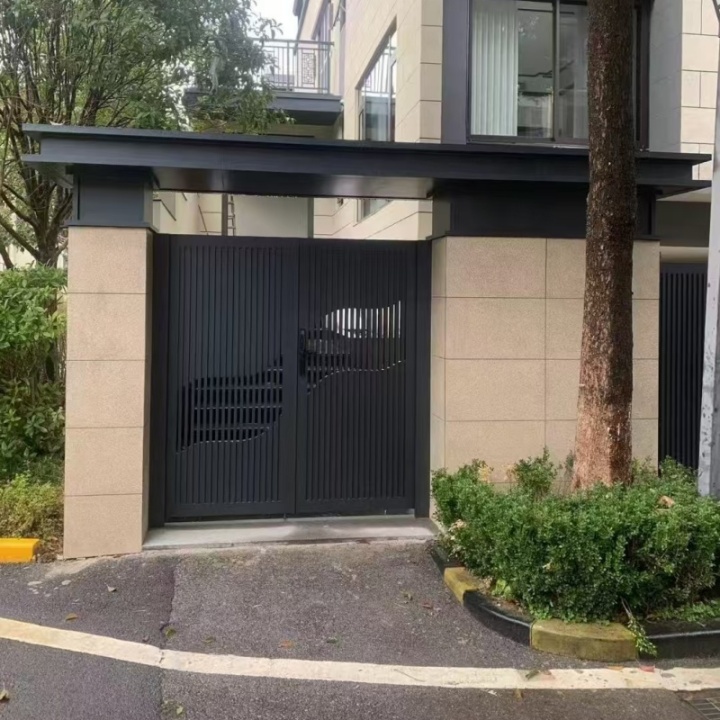 电动铝艺大门细节展示
