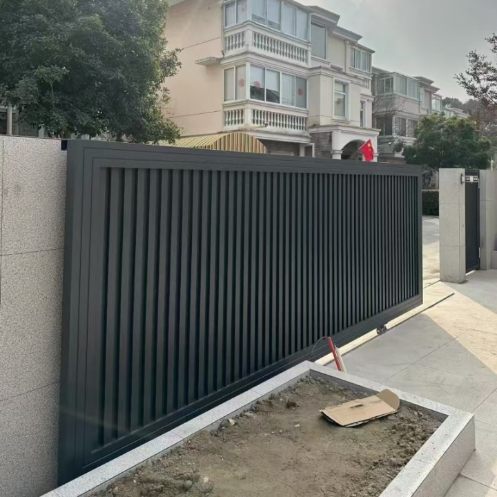 电动铝艺大门细节展示