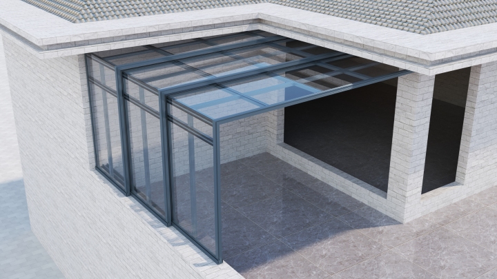 多样化的露台移动阳光房设计效果