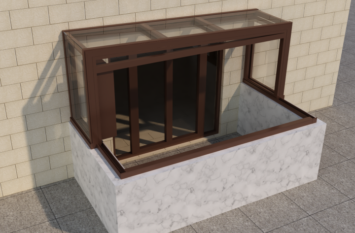 电动伸缩阳光房应用场景图