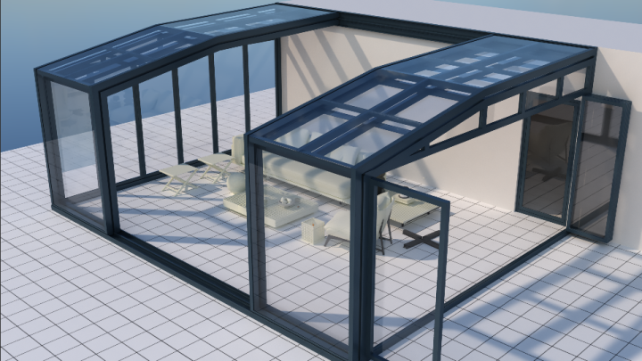 露台移动阳光房营造的舒适生活空间